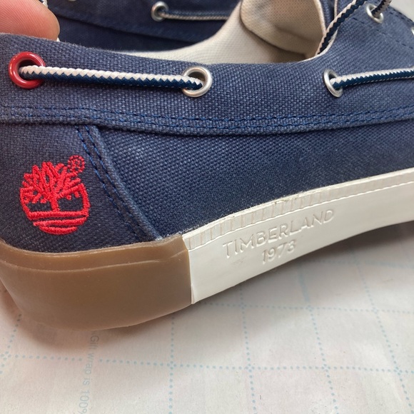 Timberland TB0A1575 Men's Navy Washed/White Newport Bay 2 Eye Boat Shoes - Picture 5 of 16